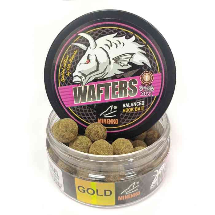 Бойлы нейтральной плавучести WAFTERS GOLD в обсыпке MUSSEL GOLD (МИДИЯ) 15 мм