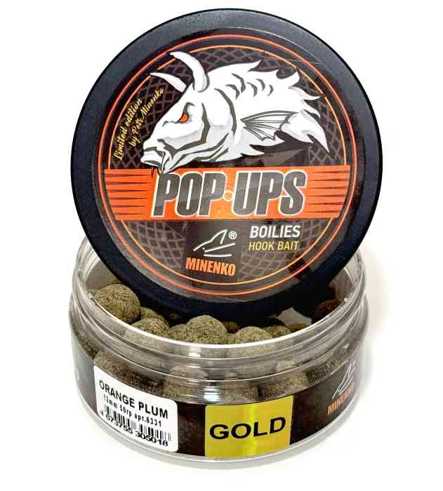 Бойлы плавающие POP-UP GOLD в обсыпке ORANGE PLUM (ОРАНЖЕВАЯ СЛИВА) 12 мм