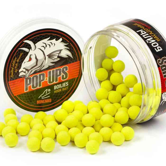 Бойлы плавающие MINENKO PINEAPPLE (Fluo) Pop-Up 12мм
